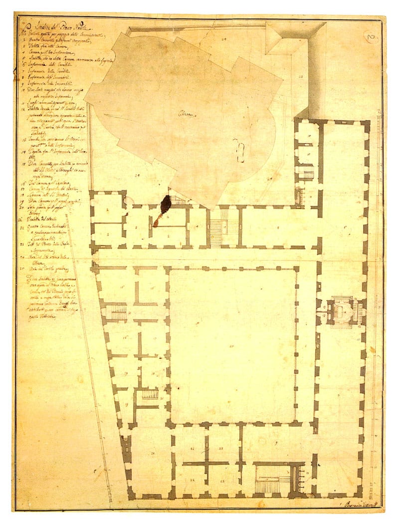 Project for the main floor of Palazzo Santa Croce