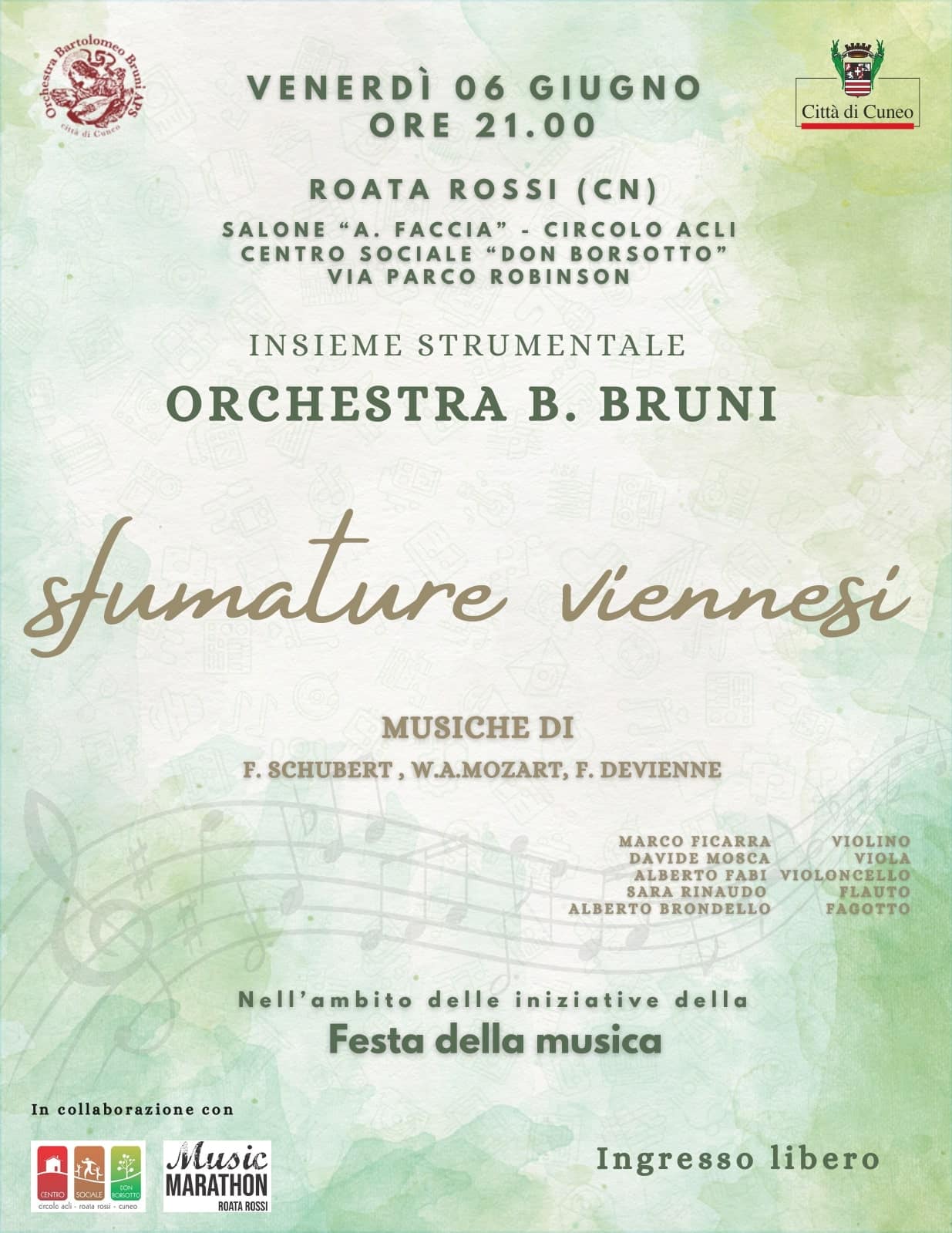 Sfumature Viennesi. Musiche di Mozart, Schubert e Devienne.