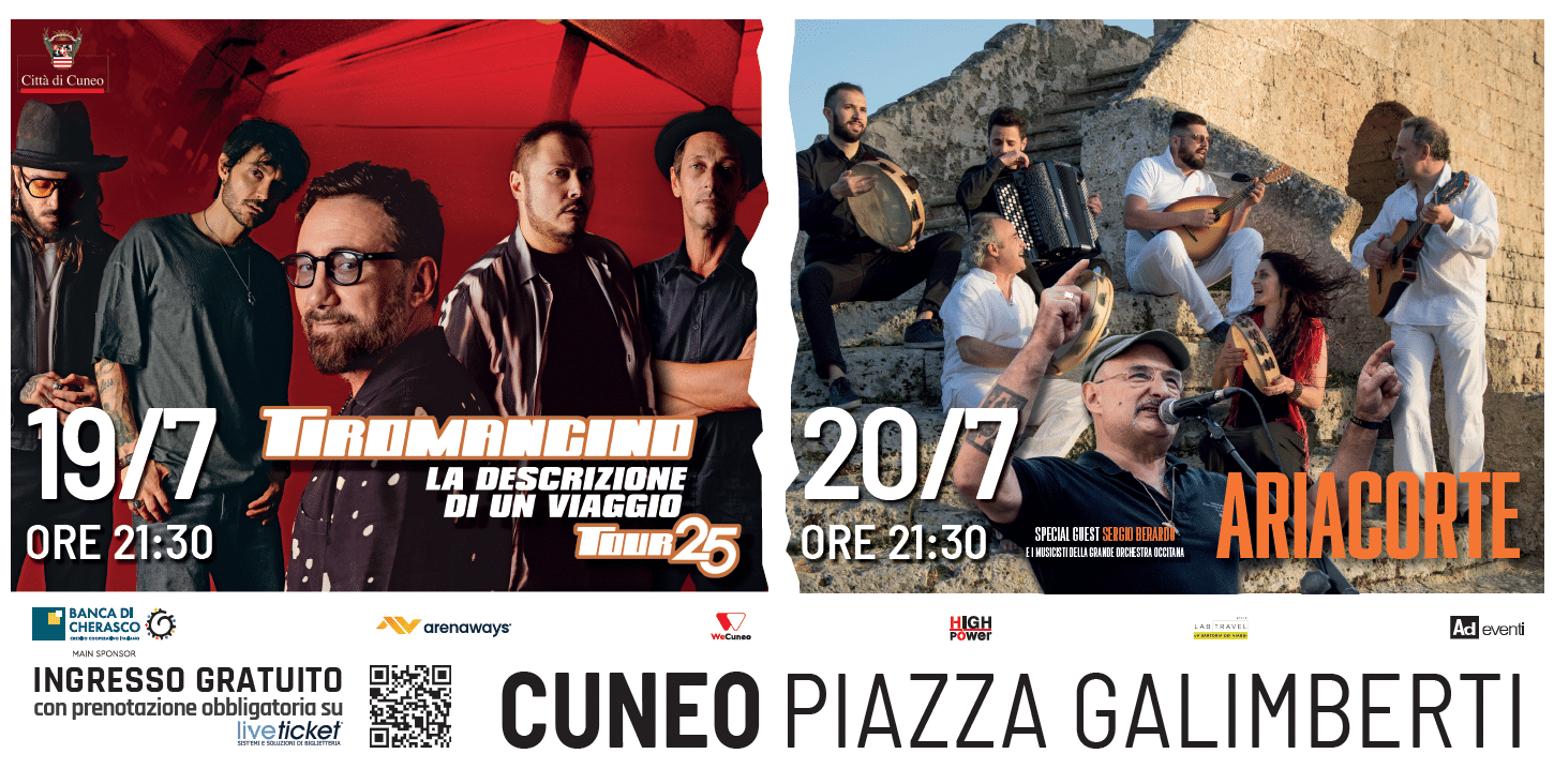 Due grandi concerti per animare l&rsquo;estate cuneese