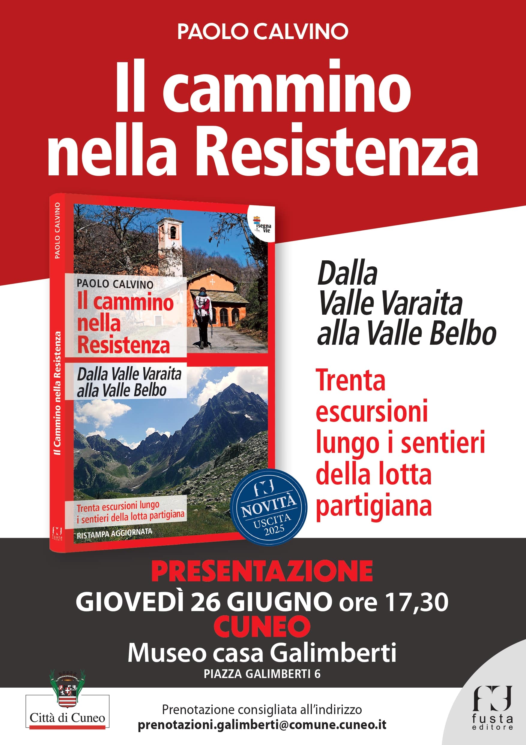 Presentazione libro “Il cammino nella Resistenza” Dalla Valle Varaita alla Valle Belbo