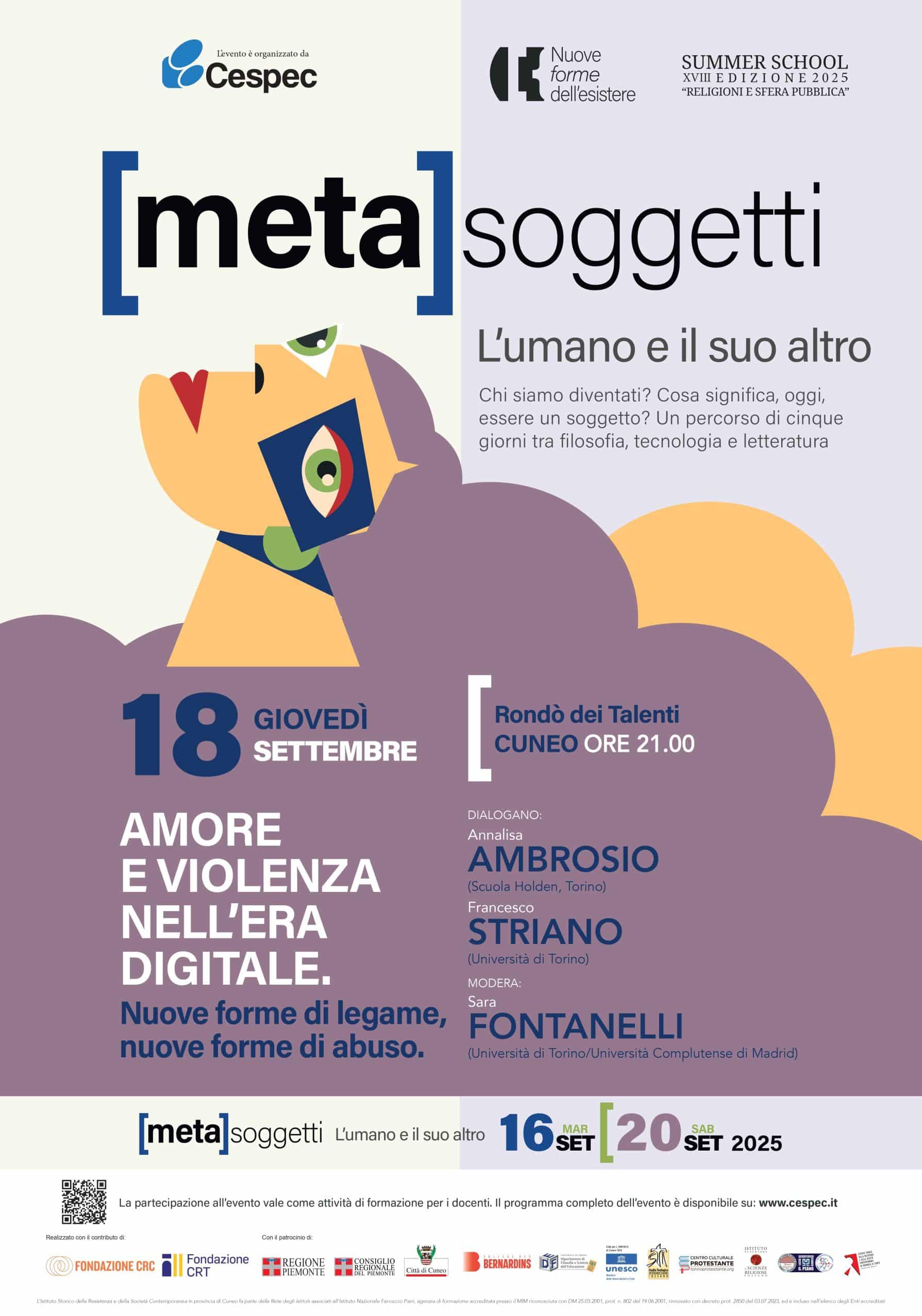 [Meta]soggetti. L'umano e il suo altro - Summer School Cespec 2025