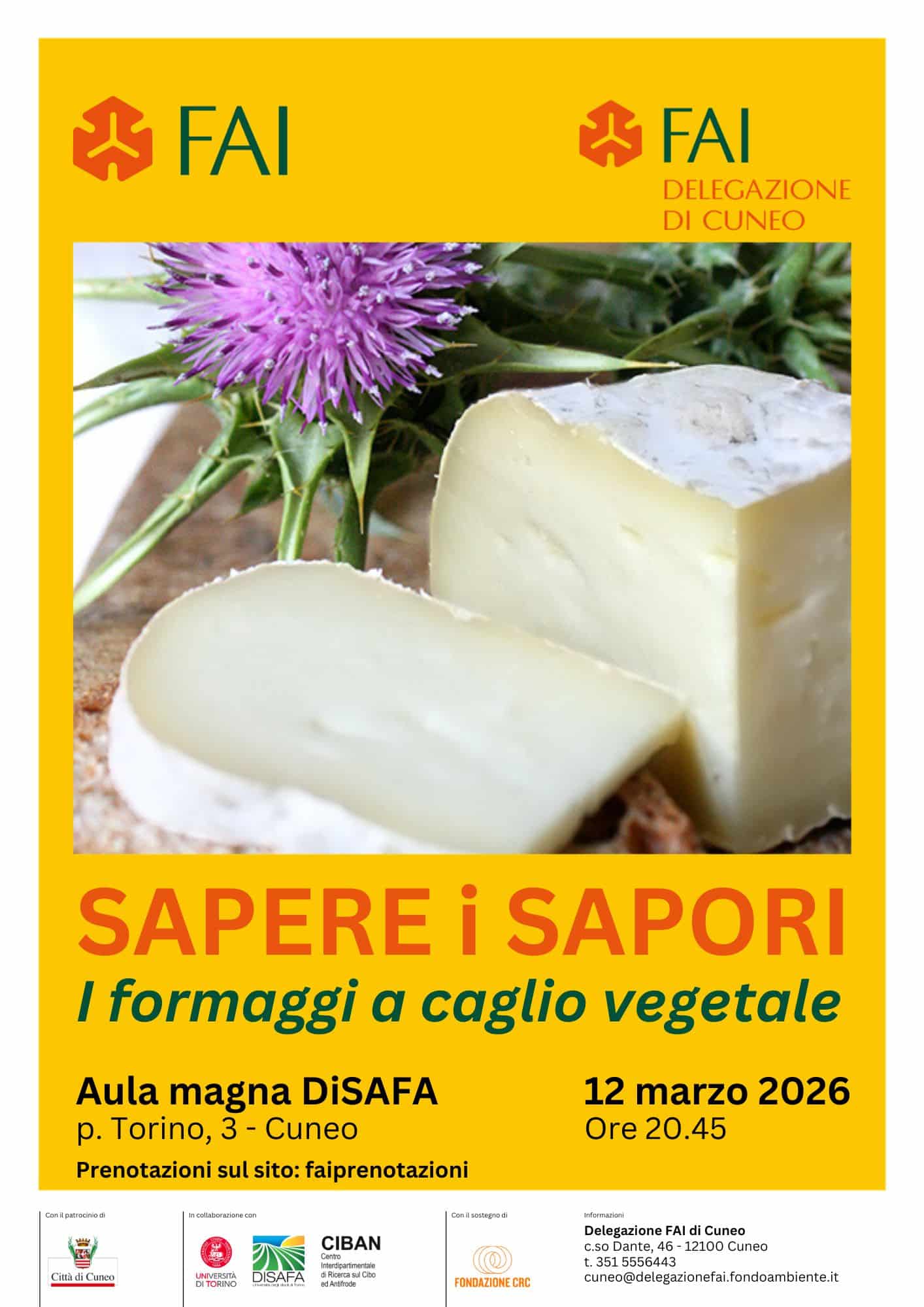 SAPERE i SAPORI - I formaggi a caglio vegetale SAPERE i SAPORI - I formaggi a caglio vegetale