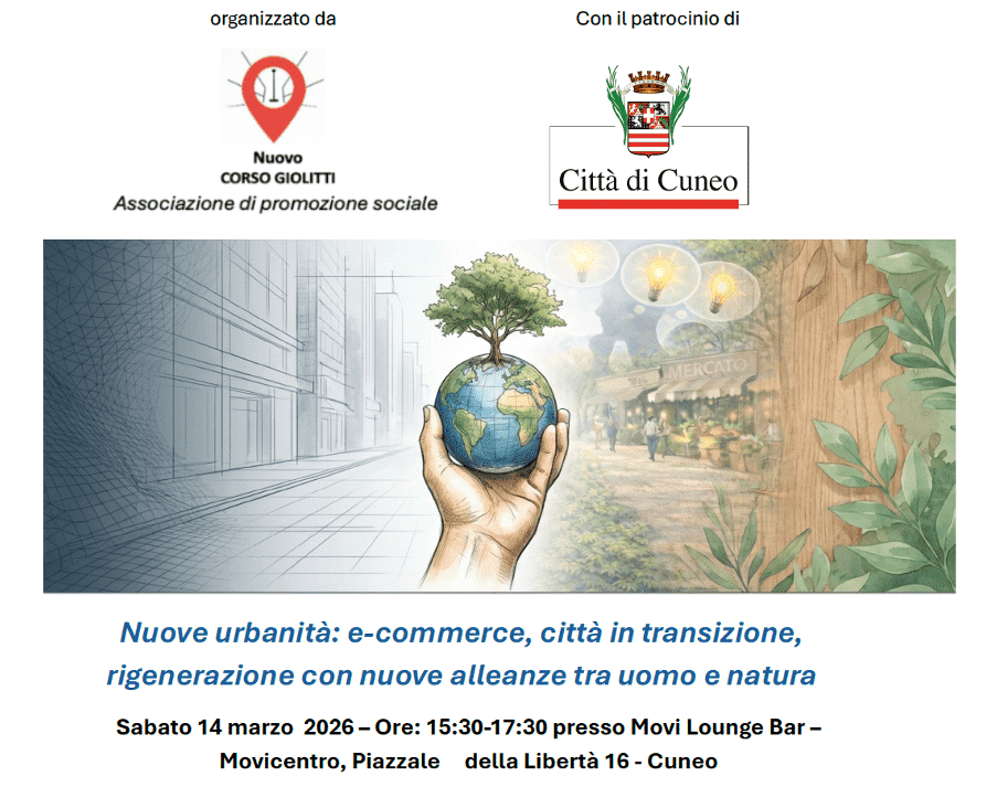 “Nuove urbanità: e-commerce, città in transizione, rigenerazione con nuove alleanze tra uomo e natura”