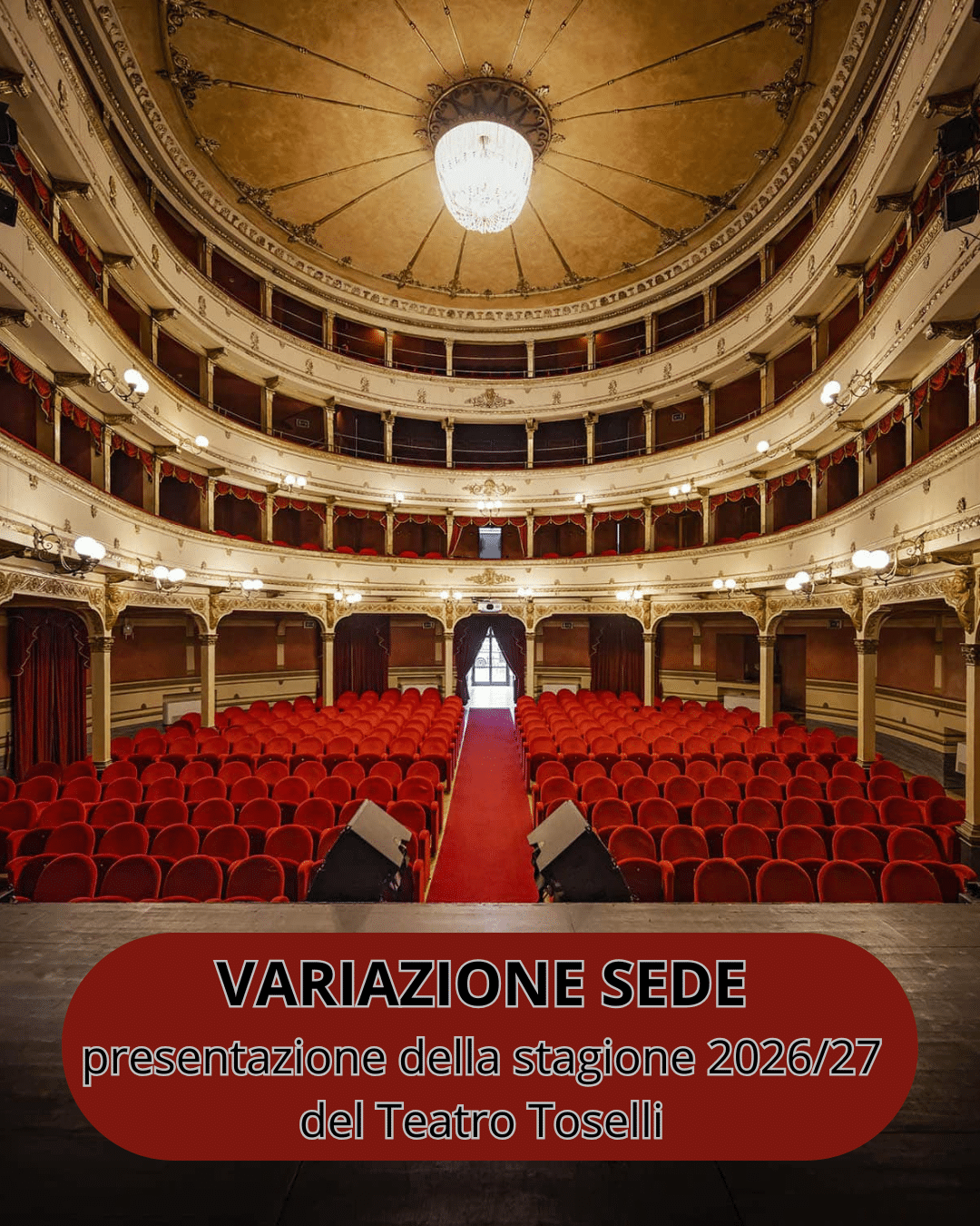 Change of venue for the 26/27 theatre season presentation