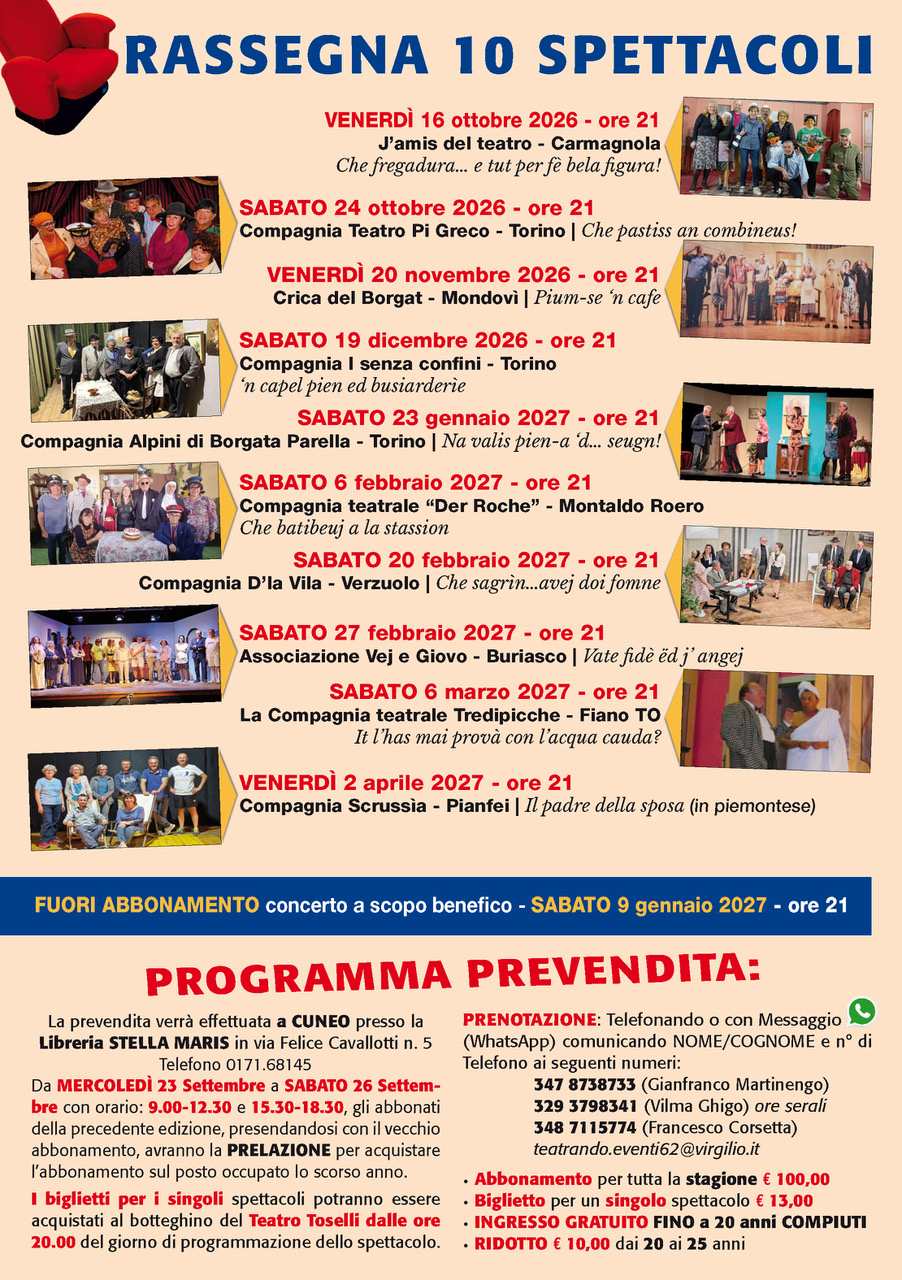 El teatro Piemonteis &ndash; rassegna concorso di teatro dialettale