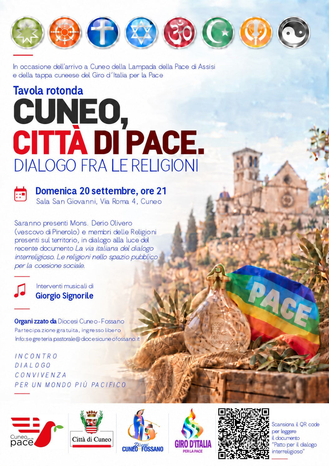 la Lampada della Pace di Assisi: una tavola rotonda sul dialogo tra le religioni